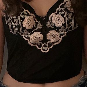 this is a cute embroidered corset